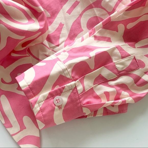 🌸New🌸Zara Long Sleeve Printed Tie Top Xsmall NWT - Picture 5 of 11